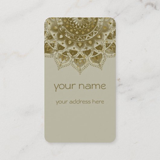 上品なカラフルなマンダラインドスタイル4 名刺 (裏面)