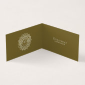 上品なカラフルなマンダラインドスタイル4 名刺 (内部)