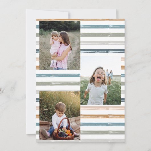 上品なカラフル写真のモダンクリスマス (裏面)