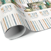 上品なカラフル写真のモダンクリスマス ラッピングペーパー (ロールコーナー)