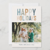 上品なカラフル写真モダンハッピーホリデー (正面)
