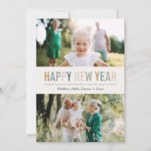 上品なカラフル数々の写真の年賀状 (正面)