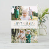 上品なカラフル数々の写真の年賀状 (スタンド正面)