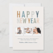 上品なカラフル数々の写真の年賀状 (正面)