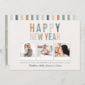 上品なカラフル数々の写真の年賀状 (正面/裏面)