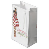 上品なガールクリスマス スモールペーパーバッグ (裏面アングル)