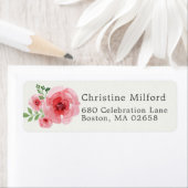 上品なクラシックフローラ差出人住所 ラベル (インサイチュ)