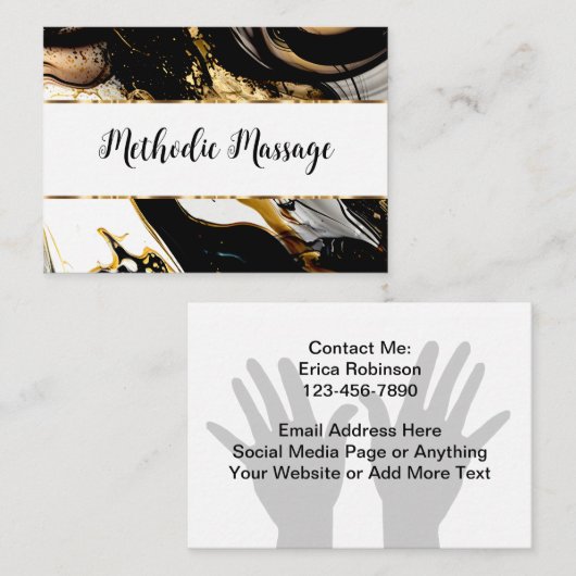 上品なクリエイティブマッサージセラピスト名刺 名刺 (正面/裏面)