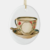 上品なクリスマスオーナメントセラミックラウンドティーカップ セラミックオーナメント (右)