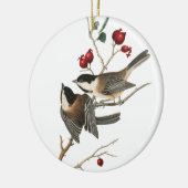 上品なクリスマスオーナメントホワイトセラミック《鳥》アメリカゴガラ セラミックオーナメント (左)