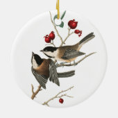 上品なクリスマスオーナメントホワイトセラミック《鳥》アメリカゴガラ セラミックオーナメント (裏面)