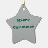 上品なクリスマスシルバーウィンター無地のカラー セラミックオーナメント (左)