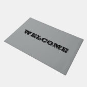 上品なクリスマスシルバーウィンター無地のカラー ドアマット (アングル)