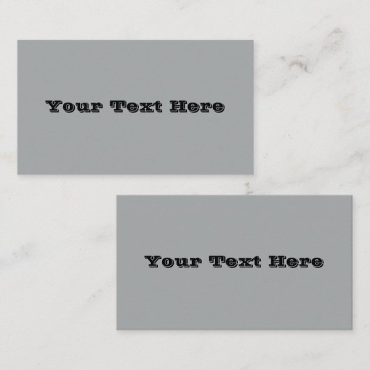 上品なクリスマスシルバーウィンター無地のカラー 名刺 (正面/裏面)