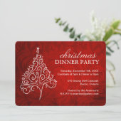 上品なクリスマスディナーパーティの招待状 招待状 (スタンド正面)