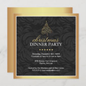 上品なクリスマスパーティの招待状 招待状 (正面/裏面)
