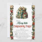 上品なクリスマスパーティーの招待状（ギフトボックス付き） 招待状 (正面)