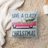 上品なクリスマスピンククラシックの車の枕 クッション (ブランケット)