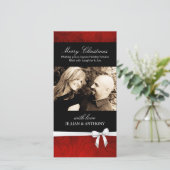 上品なクリスマスフォトカード シーズンカード (スタンド正面)