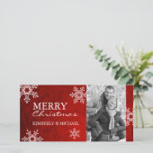 上品なクリスマスフォトカード シーズンカード (スタンド正面)