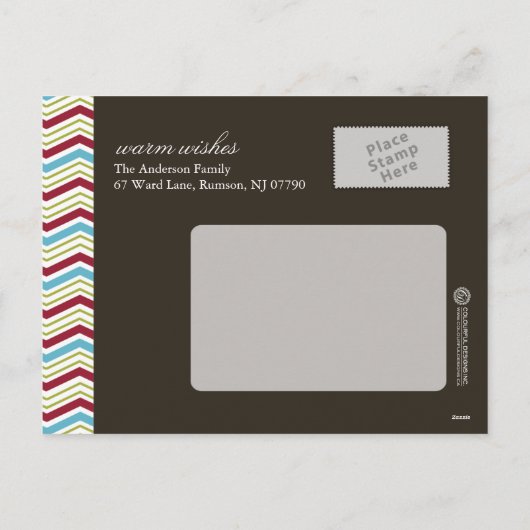 上品なクリスマスフォトポストカード シーズンポストカード (裏面)