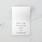 上品なクリスマスメッセージ折り紙カード カード (内部)