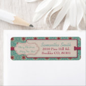 上品なクリスマスリターンラベル ラベル (インサイチュ)