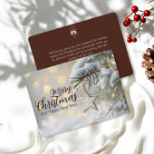 上品なクリスマス 松の枝の星のオーナメント シーズンカード