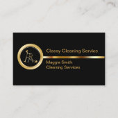 上品なクリーニングの名刺 名刺 (正面)