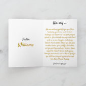 上品なクロス＆ゴールド牧師感謝カード カード (内部)