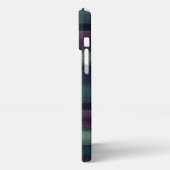 上品なクールレザー芸術的ルックストライプパターン iPhoneケース (左側面)