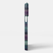 上品なクールレザー芸術的ルックストライプパターン iPhoneケース (右側面)