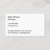 上品なクール建物請負業者の名刺 名刺 (裏面)