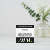 上品なクール造園名刺テンプレート スクエア名刺 (スタンド正面)