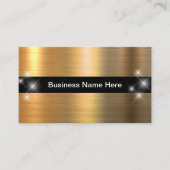 上品なクール金ゴールドトーン光沢のある名刺 名刺 (正面)