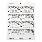 上品なクール飾り料理人ケータリング ラベル (フルシート)