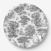 上品なグエレガントレー素朴カントリー・トイル ペーパープレート (正面)
