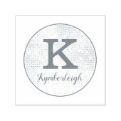 上品なグラムダイヤモンドテクスチャシックなモノグラム名 セルフインキングスタンプ (デザイン)