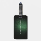 上品なグランジアイリッシュラッキーシャムロパーソナライズされたック ラゲッジタグ (裏面縦)