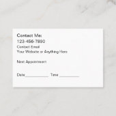 上品なグリジーなヘアスタイリスト美しい名刺 名刺 (裏面)