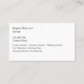 上品なグリジージュエリーデザイナー 名刺 (裏面)