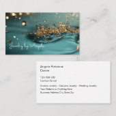 上品なグリジージュエリーデザイナー 名刺 (正面/裏面)