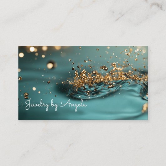 上品なグリジージュエリーデザイナー 名刺 (正面)