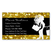 上品なグリジーファッション名刺マグネット マグネット名刺 (正面)