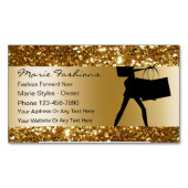 上品なグリジーファッション マグネット名刺 (正面)