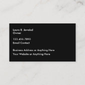 上品なグリジーモダンジュエリー名刺 名刺 (裏面)