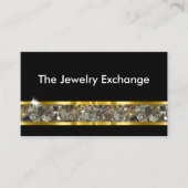 上品なグリジーモダンジュエリー名刺 名刺 (正面)