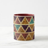 上品なグリッターの三角形の金ゴールドホイル マグカップ (中央)