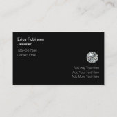 上品なグリッツジュエラーテーマ名刺 名刺 (裏面)