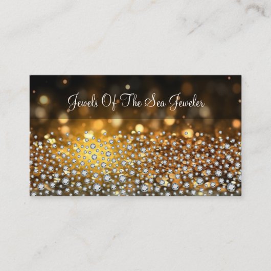 上品なグリッツジュエラーテーマ名刺 名刺 (正面)